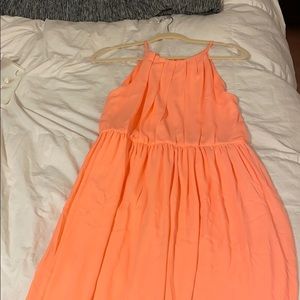 Bright peach color dress